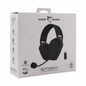 SLUSALICE WHITE SHARK BUTTERFLY BLACK