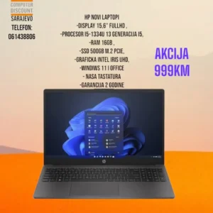 Laptop HP i5-1334U, RAM 16GB, SSD 512