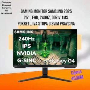 Monitor Gaming 25", 240Hz Samsung Odissey G4