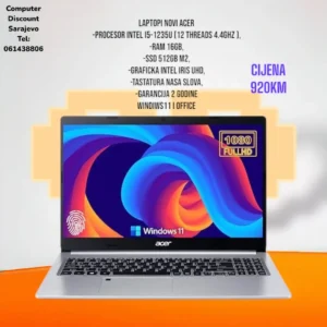Laptop Acer Intel i5-1235U, 16GB RAM, SSD 512GB