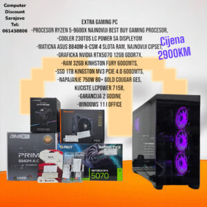 Gaming PC Ryzen 5-9600X, RTX5070, 32GB RAM, 1TB SSD