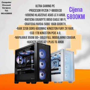 Pro Gaming PC Ryzen 7-9800X3D, RTX5080, 32GB DDR5, 1TB SSD