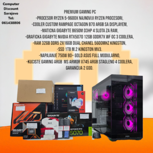 Gaming PC Ryzen 5-9600X, RTX5070, 32GB DDR5, 1TB SSD