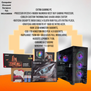 Gaming PC RyzemRYZEN 7-9800X3D , RX9070 XT 16GB, RAM 32GB DDR5, 1TB SSD
