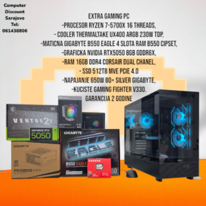 Gaming PC Ryzen 7-5700X, RTX5050, RAM 16GB, SSD 500GB